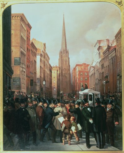 Wall Street, 13th October 1857 by J.H. and Rosenburg, C. Cafferty